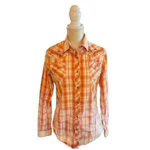 Cutie Bleached Women's Western Style Button Down Shirt